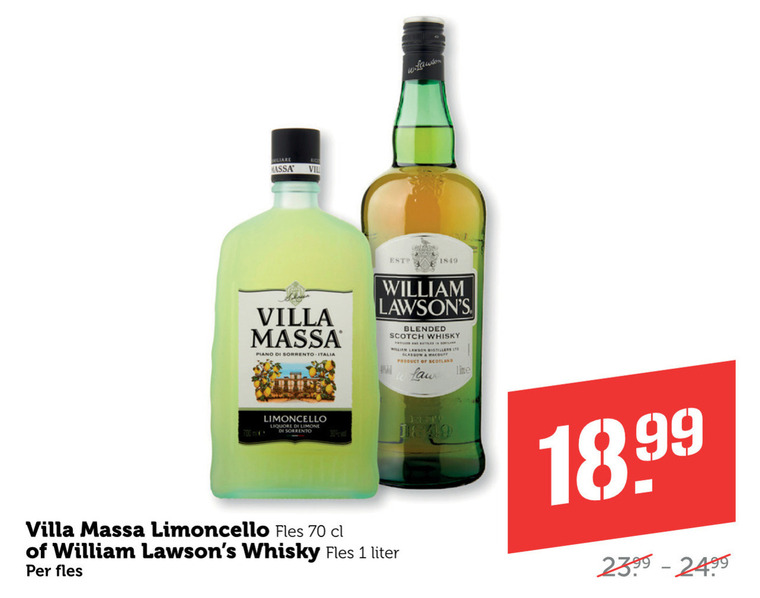 William Lawsons   whisky, limoncello folder aanbieding bij  Coop - details