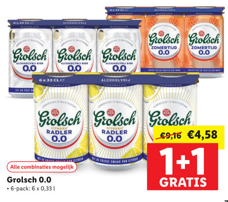 Grolsch   alcoholvrij bier folder aanbieding bij  Lidl - details