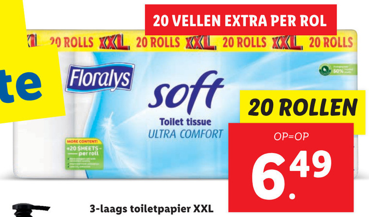 Floralys   toiletpapier folder aanbieding bij  Lidl - details