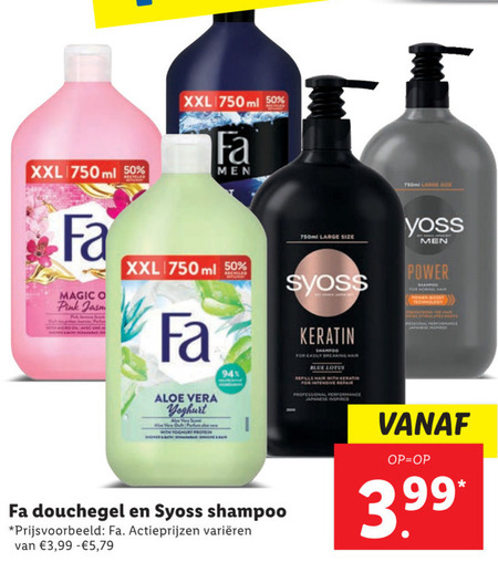 Fa   shampoo, douchegel folder aanbieding bij  Lidl - details