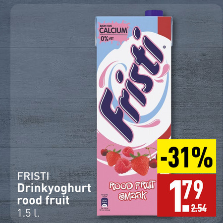 Fristi   drinkyoghurt folder aanbieding bij  Aldi - details