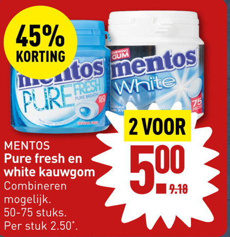 Mentos   kauwgom folder aanbieding bij  Aldi - details