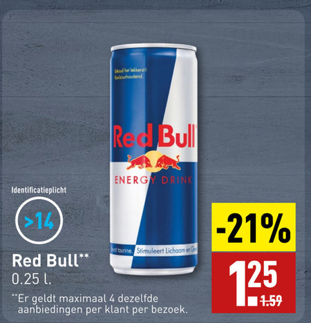 Red Bull   energiedrank folder aanbieding bij  Aldi - details