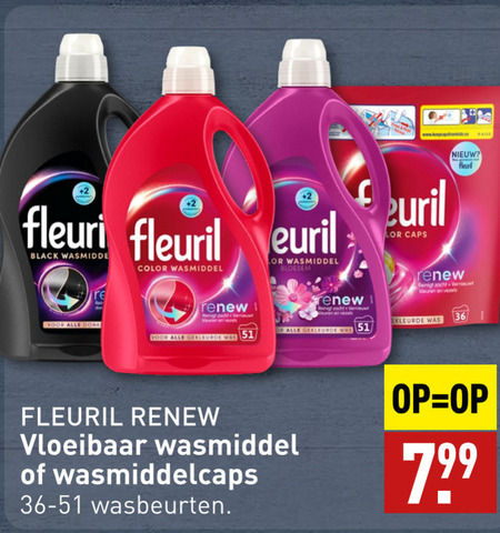 Fleuril   wasmiddel folder aanbieding bij  Aldi - details