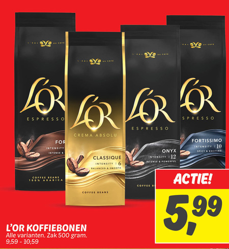 Douwe Egberts L Or   koffiebonen folder aanbieding bij  Dekamarkt - details