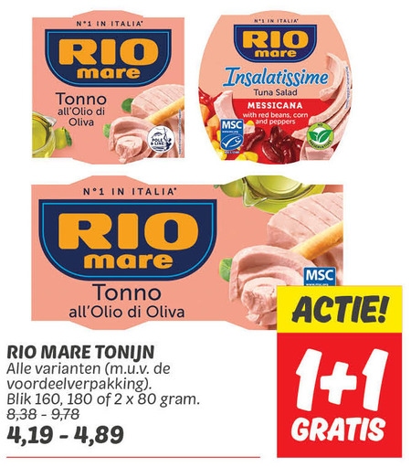 Rio Mare   tonijn in blik folder aanbieding bij  Dekamarkt - details