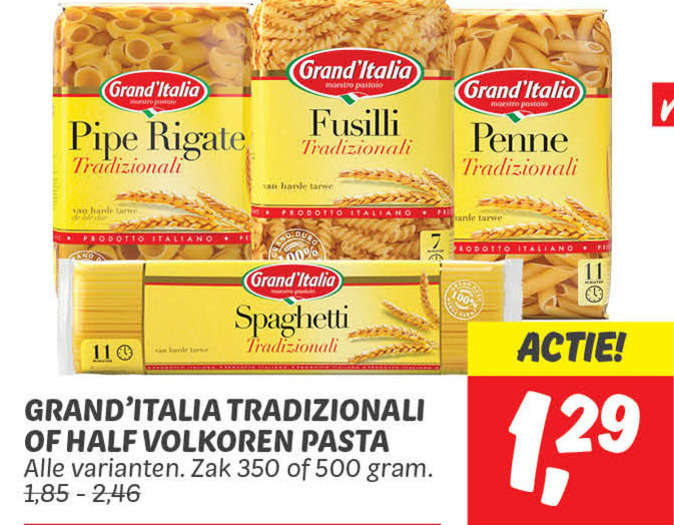 Grand Italia   penne  , pipe rigate folder aanbieding bij  Dekamarkt - details