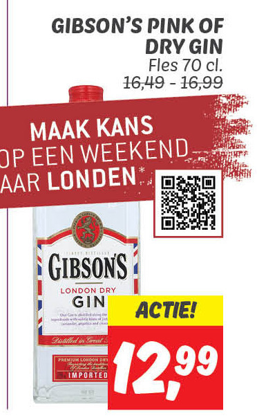 Gibsons   gin folder aanbieding bij  Dekamarkt - details