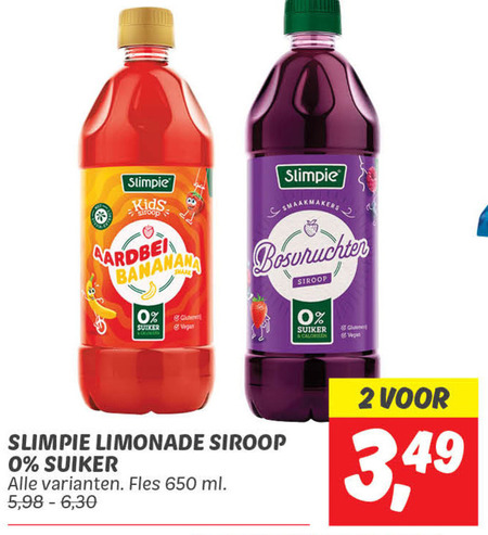 Slimpie   limonadesiroop folder aanbieding bij  Dekamarkt - details