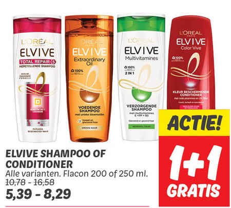 Elvive   shampoo, conditioner folder aanbieding bij  Dekamarkt - details