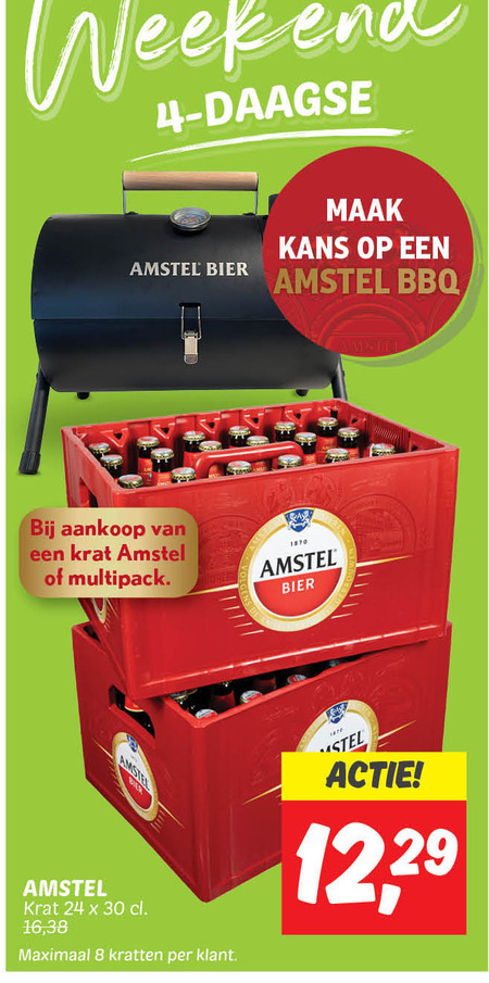 Amstel   krat bier folder aanbieding bij  Dekamarkt - details