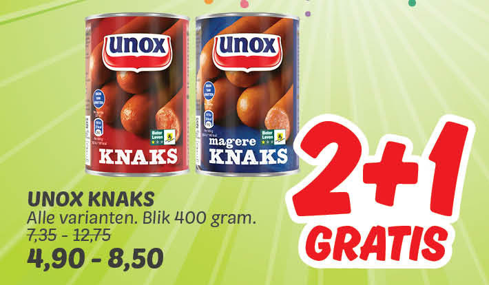 Unox   knakworst folder aanbieding bij  Dekamarkt - details