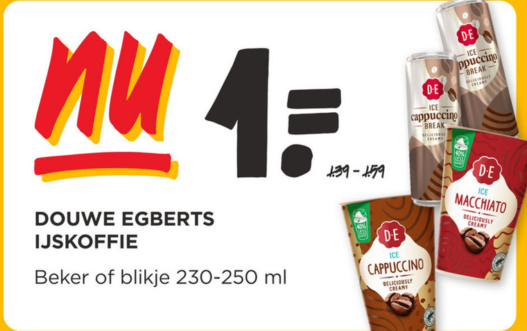 Douwe Egberts   ijskoffie folder aanbieding bij  Jumbo - details