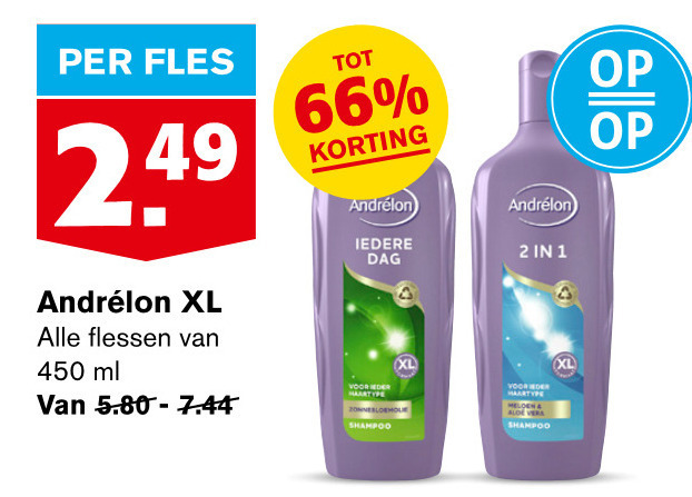 Andrelon   shampoo folder aanbieding bij  Hoogvliet - details