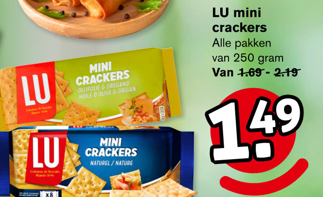 Lu   crackers folder aanbieding bij  Hoogvliet - details