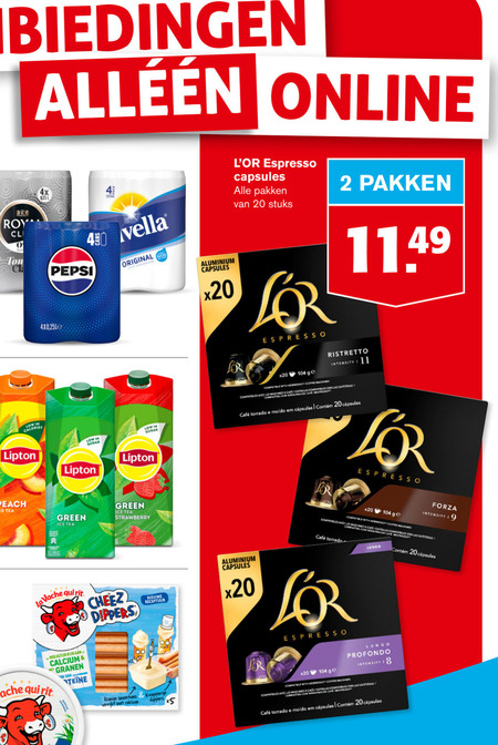 Douwe Egberts L Or   koffiecups folder aanbieding bij  Hoogvliet - details