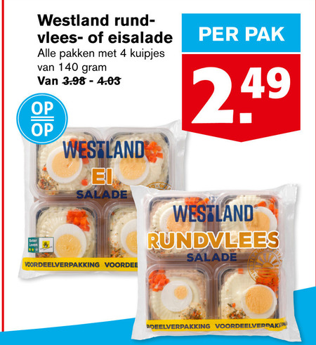 Westland   salade folder aanbieding bij  Hoogvliet - details