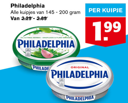 Philadelphia   roomkaas folder aanbieding bij  Hoogvliet - details