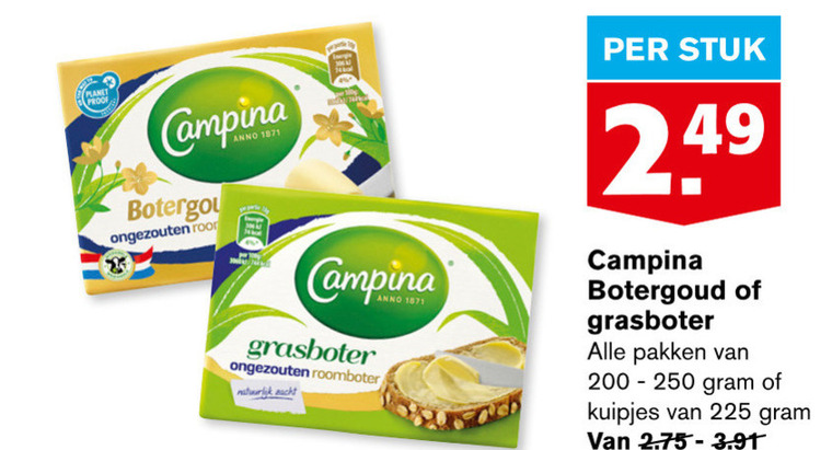 Campina   roomboter folder aanbieding bij  Hoogvliet - details