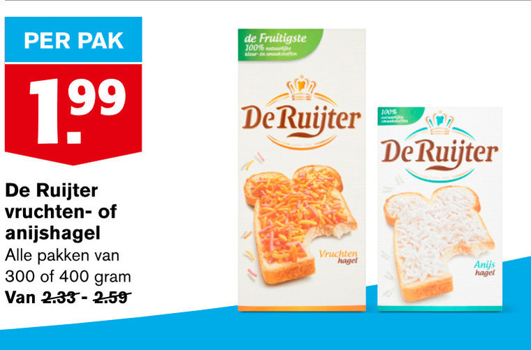 De Ruijter   hagelslag folder aanbieding bij  Hoogvliet - details