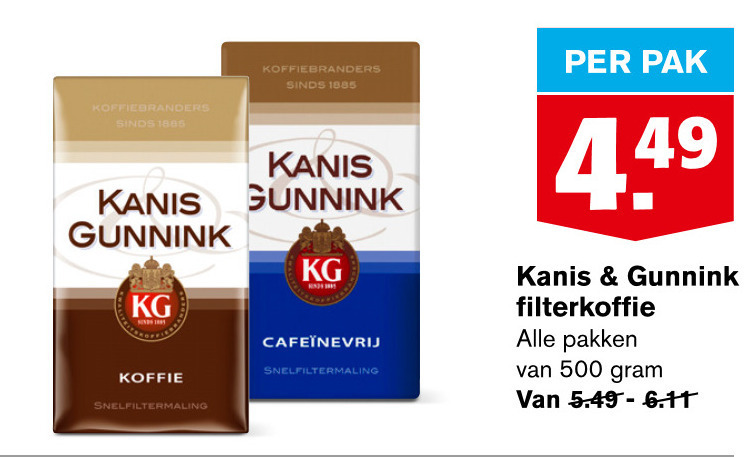 Kanis en Gunnink   koffie folder aanbieding bij  Hoogvliet - details