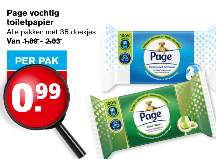 Page   vochtig toiletpapier folder aanbieding bij  Hoogvliet - details