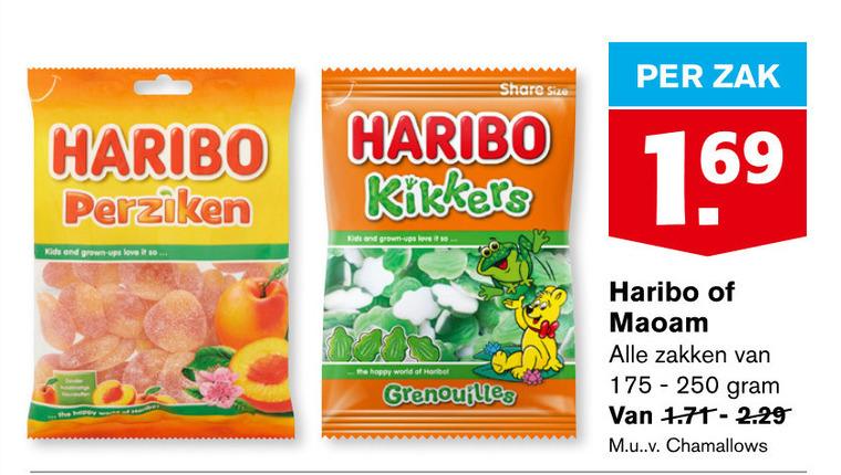 Haribo   snoep folder aanbieding bij  Hoogvliet - details