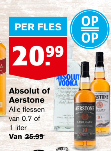 Absolut   wodka folder aanbieding bij  Hoogvliet - details