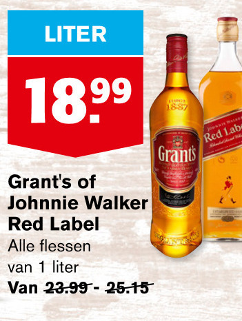 Johnnie Walker   whisky folder aanbieding bij  Hoogvliet - details