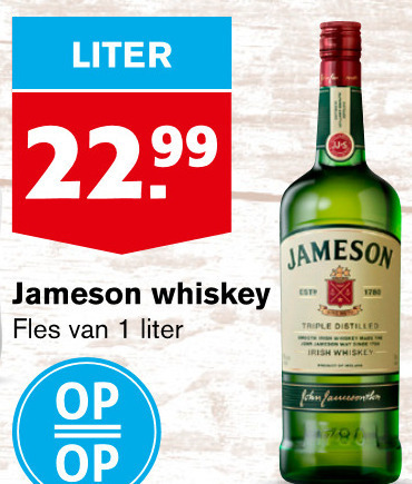 Jameson   whisky folder aanbieding bij  Hoogvliet - details