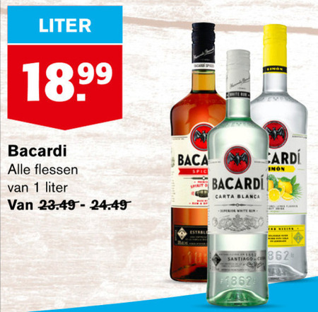 Bacardi   rum folder aanbieding bij  Hoogvliet - details