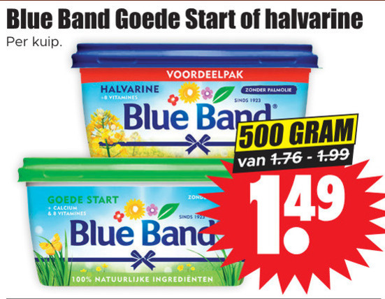 Blue Band   margarine folder aanbieding bij  Dirk - details