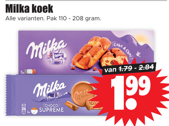 Milka   biscuits folder aanbieding bij  Dirk - details