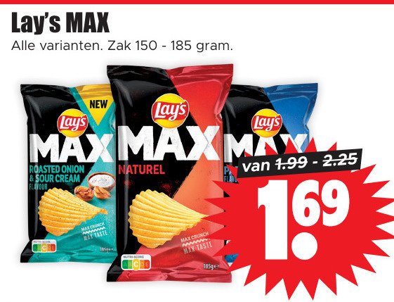 Lays   chips folder aanbieding bij  Dirk - details