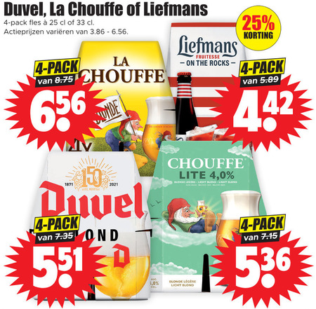 La Chouffe   speciaalbier folder aanbieding bij  Dirk - details