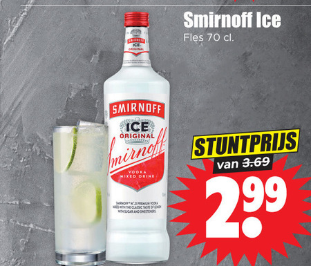 Smirnoff   wodka folder aanbieding bij  Dirk - details