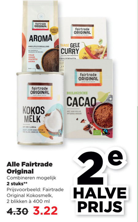 Fair Trade Original   koffie, kokosmelk folder aanbieding bij  Plus Vandaag - details