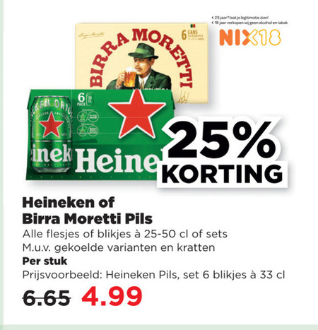 Birra Moretti   blikje bier folder aanbieding bij  Plus Vandaag - details