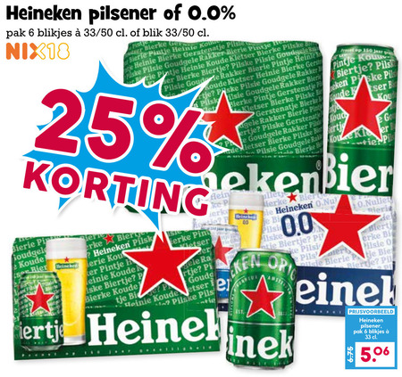 Heineken   blikje bier folder aanbieding bij  Boons Markt - details