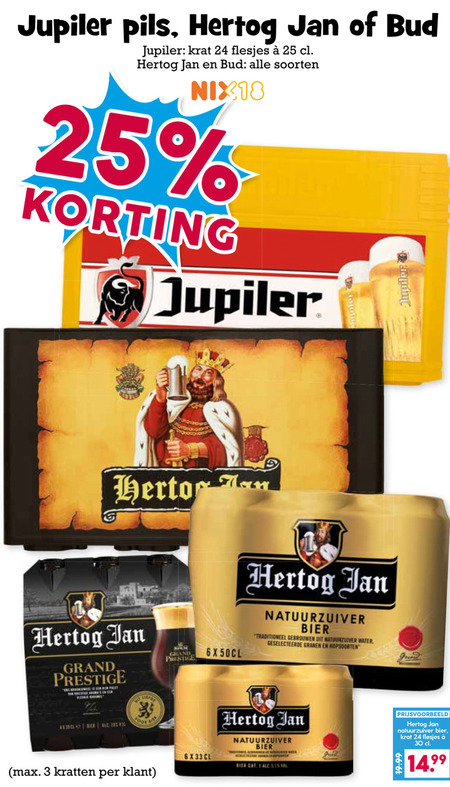 Hertog Jan   krat bier, blikje bier folder aanbieding bij  Boons Markt - details