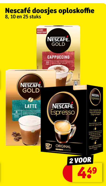 Nescafe   oploskoffie folder aanbieding bij  Kruidvat - details