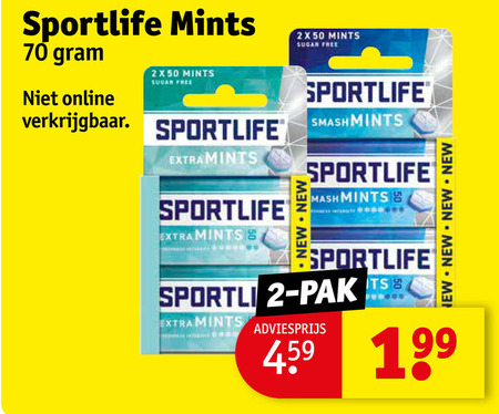 Sportlife   kauwgom folder aanbieding bij  Kruidvat - details