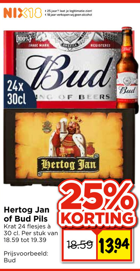 Bud   krat bier folder aanbieding bij  Vomar - details