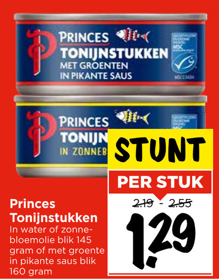 Princes   tonijn in blik folder aanbieding bij  Vomar - details