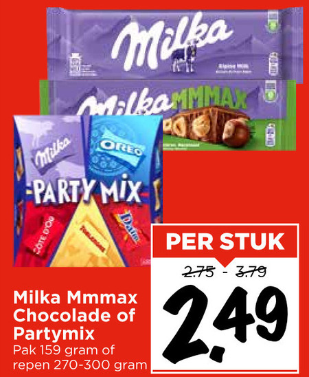 Milka   chocolade folder aanbieding bij  Vomar - details