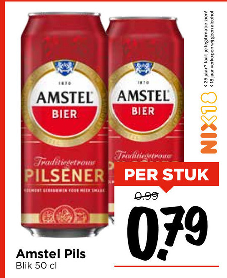 Amstel   blikje bier folder aanbieding bij  Vomar - details