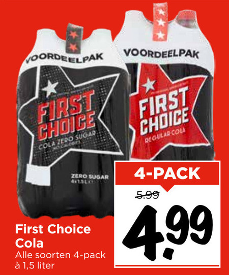 First Choice   cola folder aanbieding bij  Vomar - details