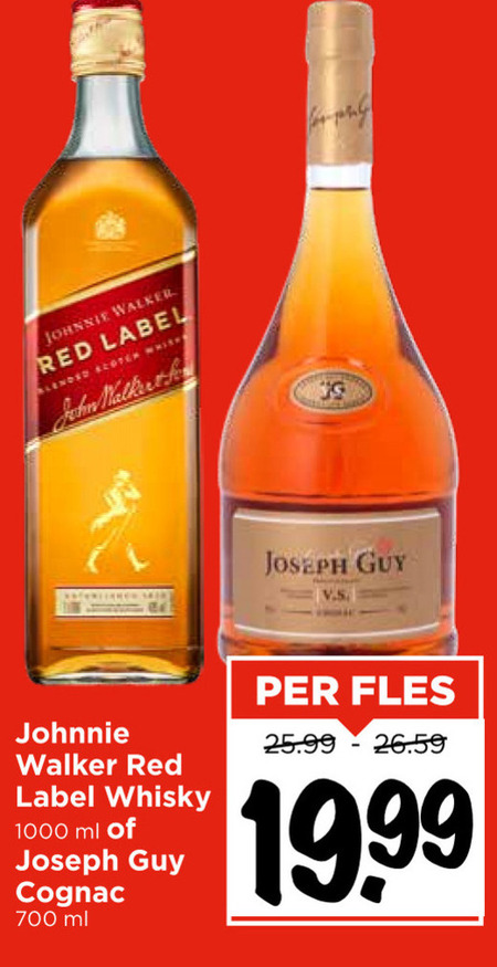 Joseph Guy   cognac, whisky folder aanbieding bij  Vomar - details