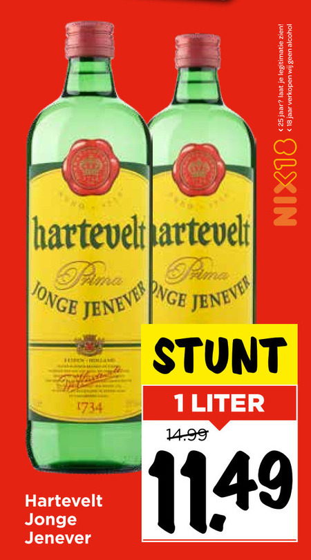 Hartevelt   jenever folder aanbieding bij  Vomar - details