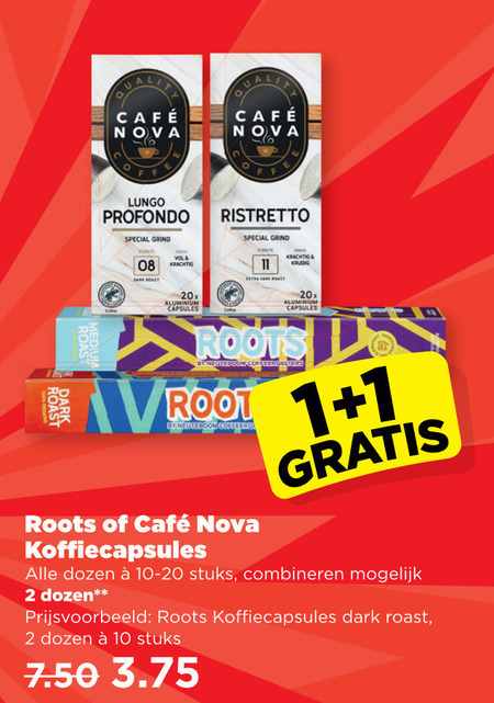 Roots   koffiecups folder aanbieding bij  Plus Vandaag - details